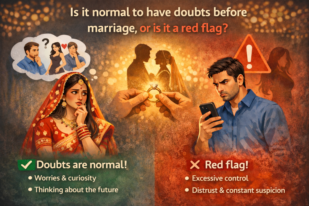 Doubts vs. red flags in relationships বিয়ের আগে সন্দেহ করা কি স্বাভাবিক, নাকি রেড ফ্ল্যাগ?